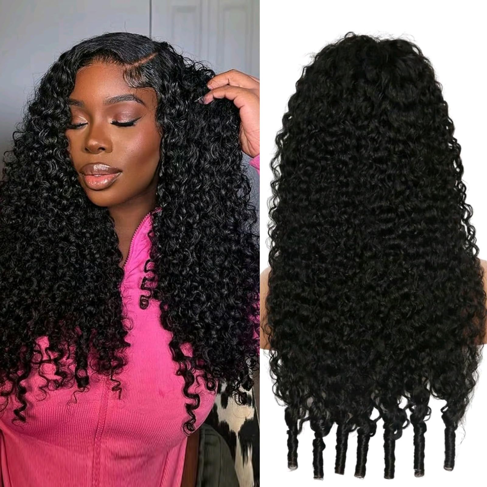 13x4 Burmese Curly Wig Human Hair 300 Density 13x4 Curly Lace Front Wigs Human Hair HD Transparent Lace Wig Pre Plucked with Baby Hair 14A Burmese