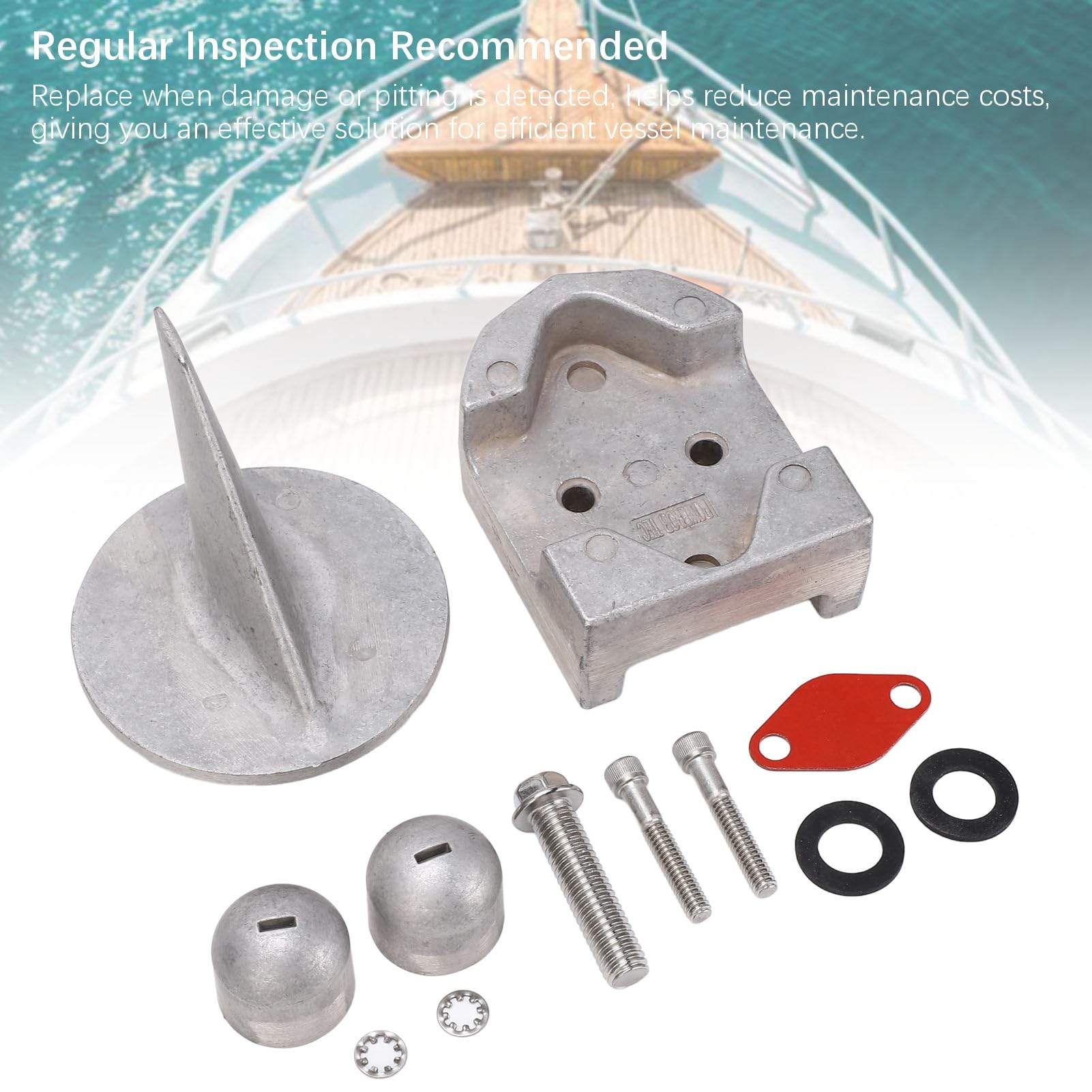 KIMISS Robusto Kit di Anodi in Alluminio Marino, Set di Anodi di Ricambio per Mer R MR Drive