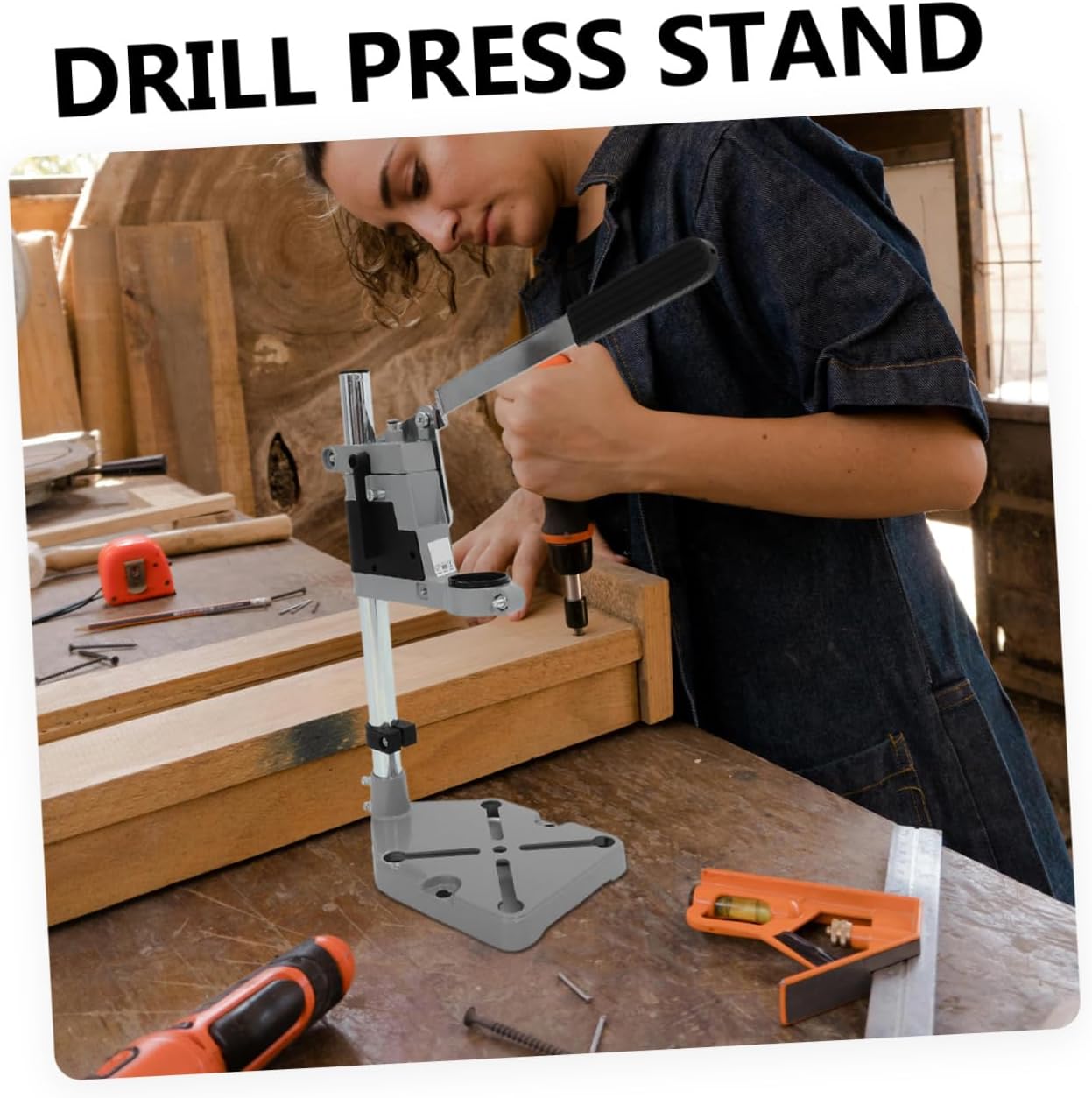 Drill Stand Height Multi-Function Drill Press Holder for Workbench Use Compact Design for and Setup for and Professionals
