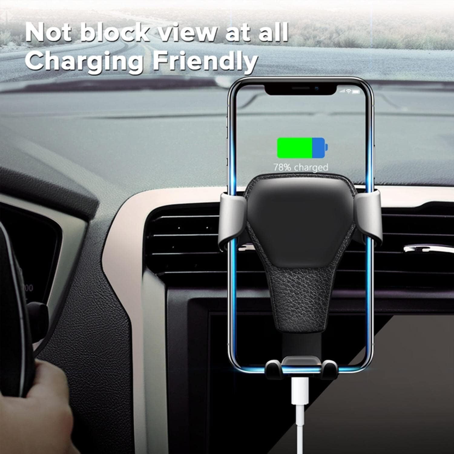 Soporte Móvil Soporte para Teléfono Celular para Automóvil Instalación De GPS Salida Aire para para Ventosa para Portátil para Coche(White)