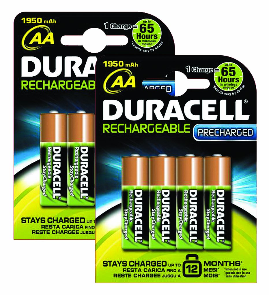 Duracell - Pile Rechargeable - AA x 8 - Stay Charged (LR6)