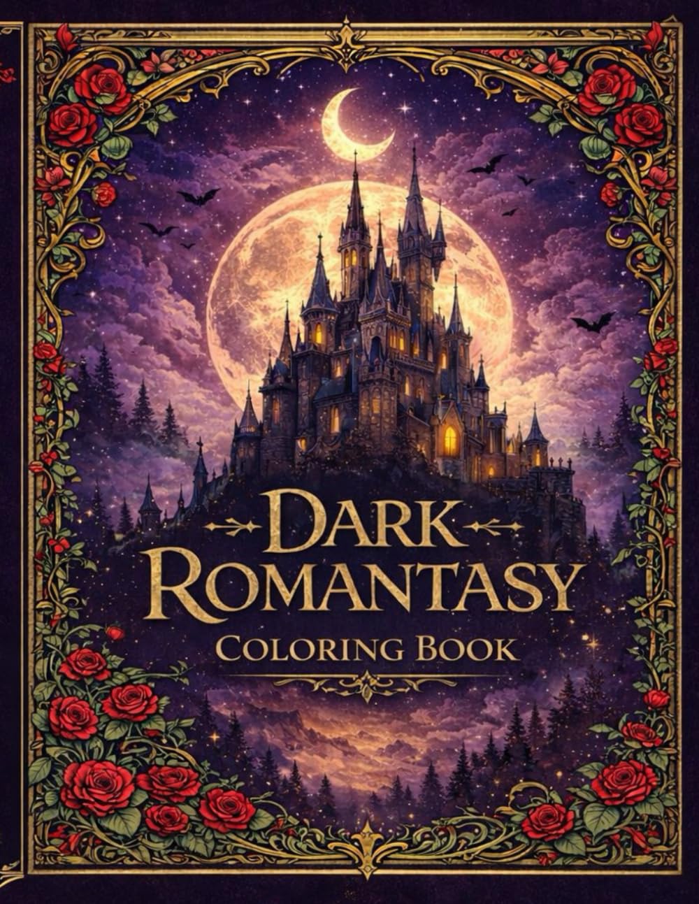 Dark Romantasy Coloring Book: A Gothic Fantasy Coloring Experience for Adults