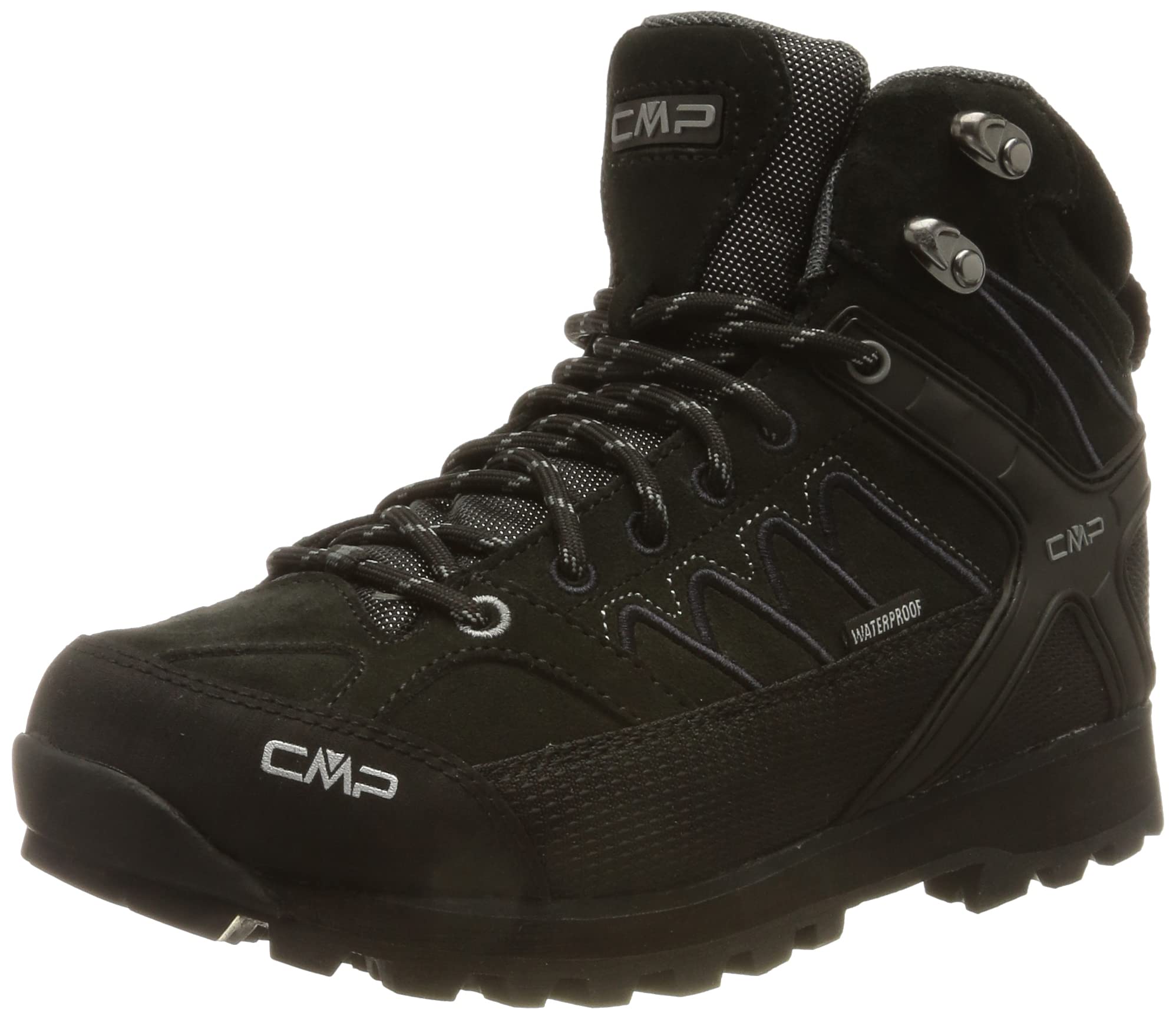 CMP Men's Moon Mid Trekking Shoe WP, Black, 12
