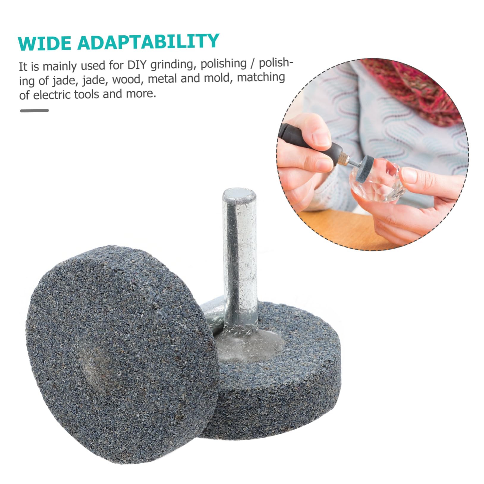 VILLCASE 10pcs t Shape Grinding Wheel Heads Polishing Sanding Tool for Easy to Clean Dead Corners