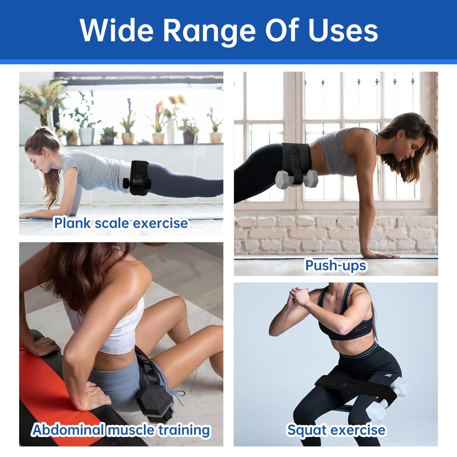 VINEST Pas do Hip Thrust, do sztang i kettlebelli, pas do Hip Thrust z regulowanym zapięciem na rzepy, pas do treningu pośladków