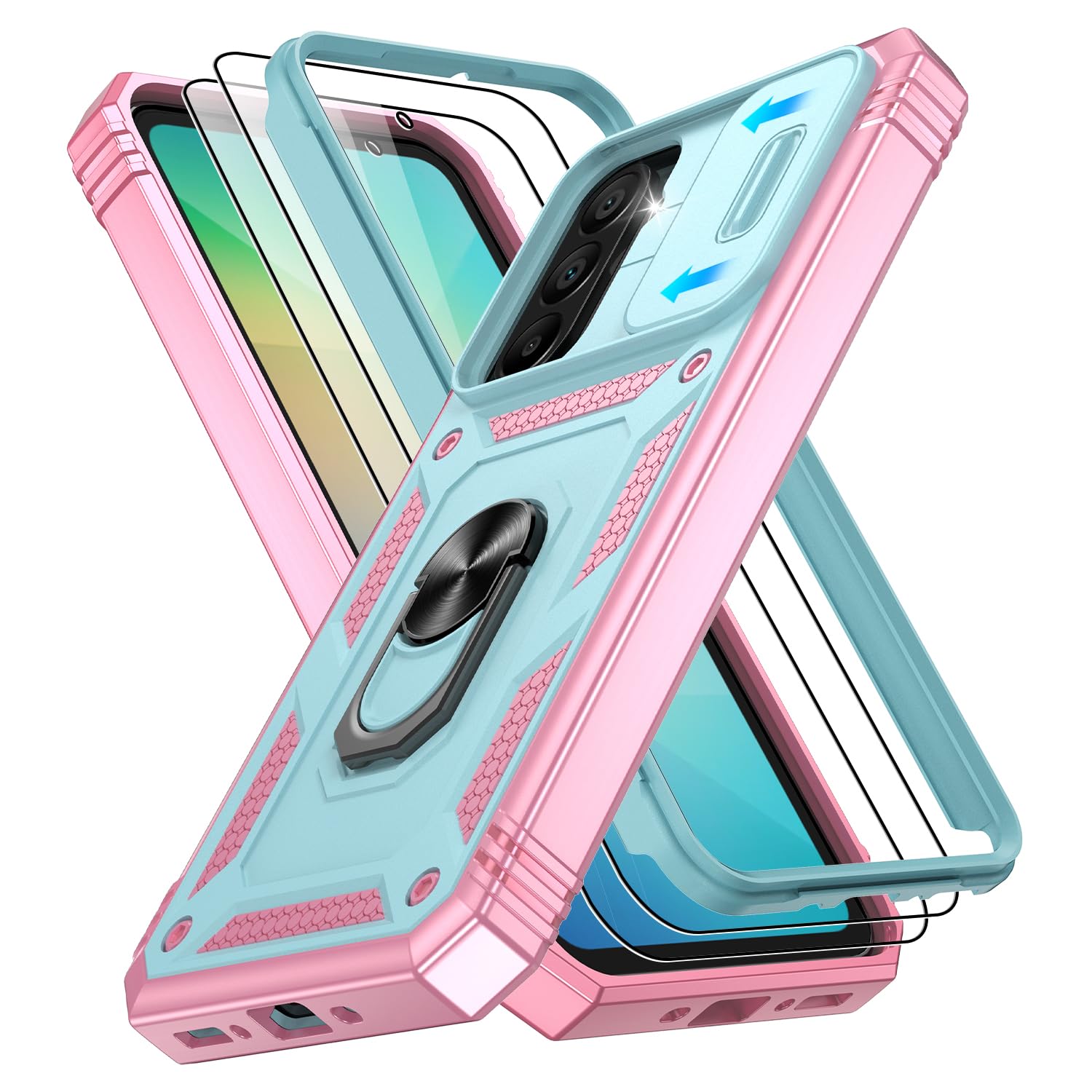 Coque Samsung Galaxy A26 5G robuste de qualité militaire couleur vert - 8