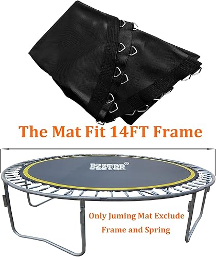 Miniatura 4 de Alfombrilla de repuesto para cama elástica, se adapta a marco redondo de 14 pies, con 72 80 84 88 96 anillos para elegir, se adapta a resortes de