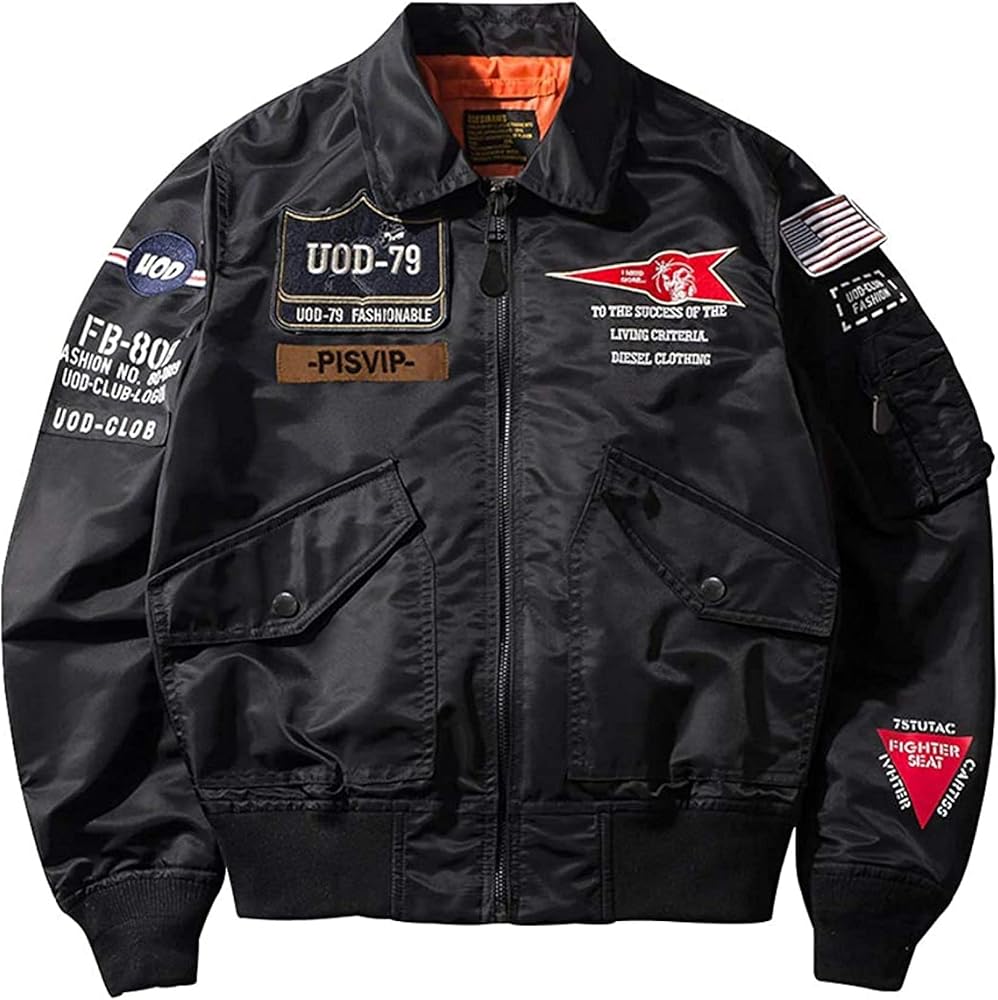 Amazon | [RAMEMO] メンズ フライトジャケット ma-1 エムエーワン