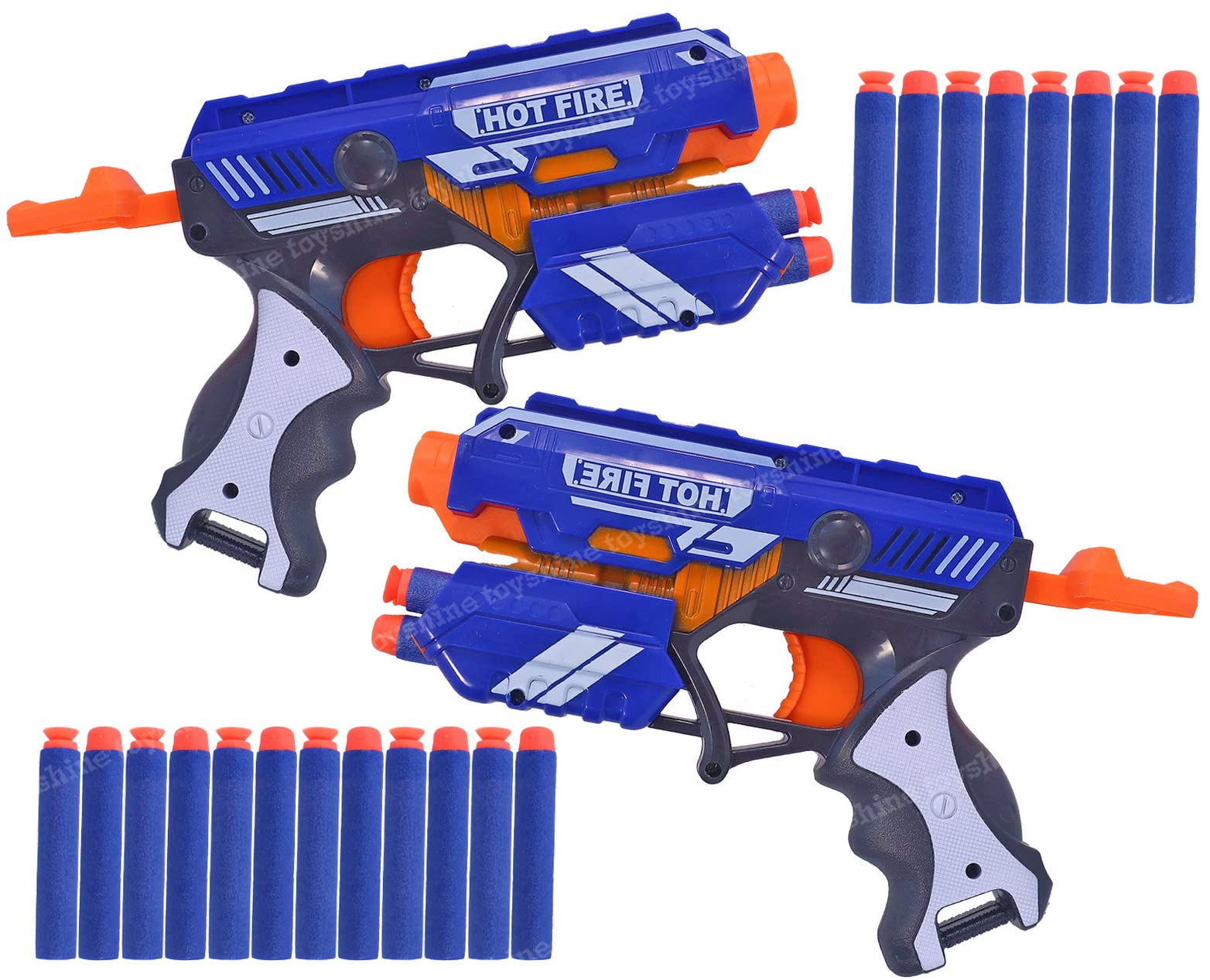 Toyshine Pack of 2 Foam Blaster Gun Toy, Safe and Long Range, 20 Bullets- Made in India, Blue (B0BLZR5534) Amazon Price History, Amazon Price Tracker