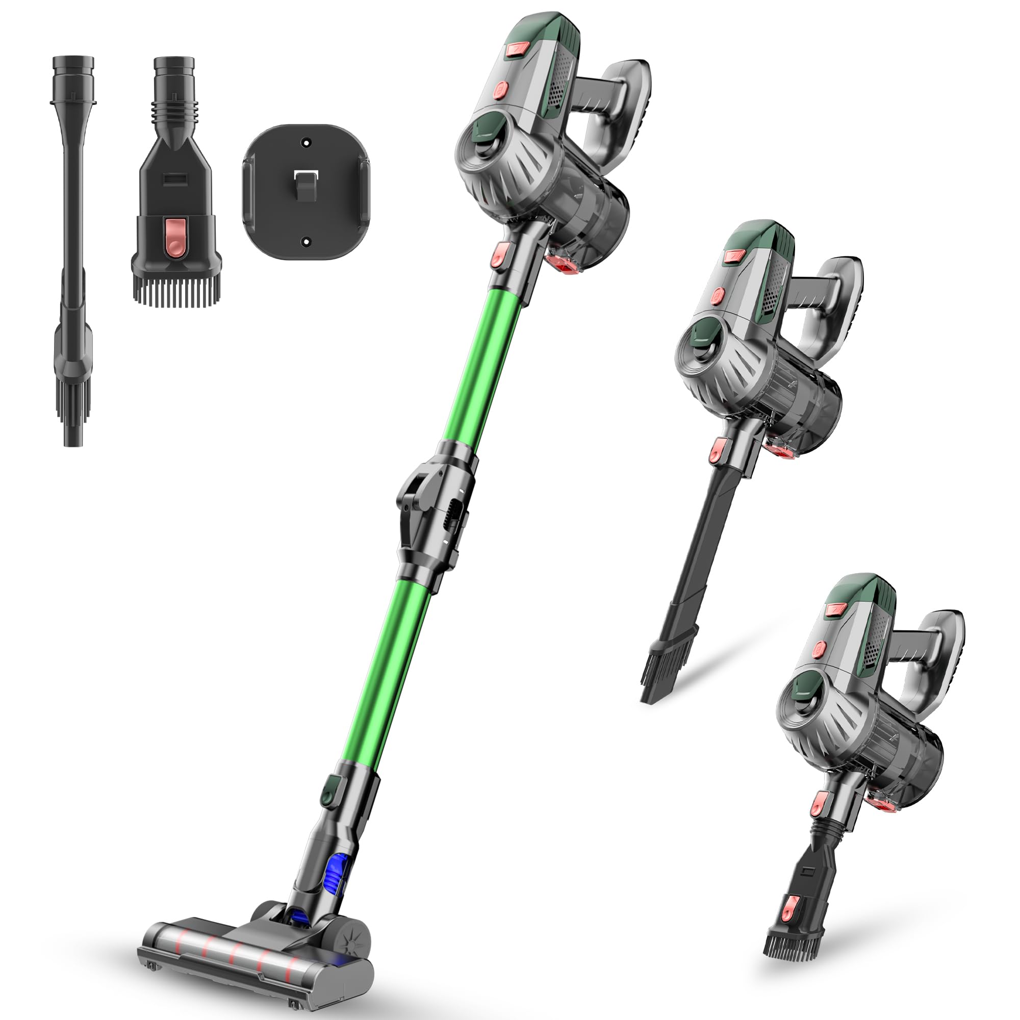 Cordless Vacuum Cleaner Upgraded 15KPA 70 Minutes Powerful Suction Rechargeable Lightweight 180 Bendable Cane Vacuum Cleaner for Home