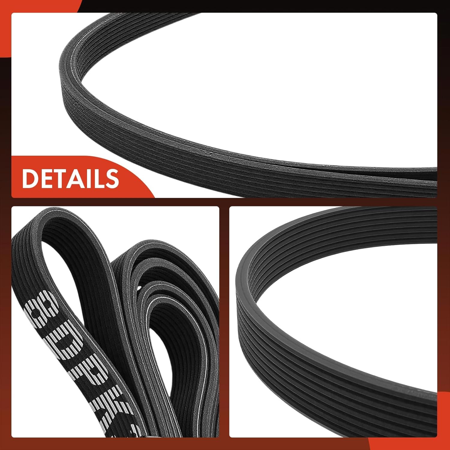 A-Premium Serpentine Belt 125.44 In Dual-Sided For Ford F-250 Super Duty, F-350 Super Duty, F-450 Super Duty, F-550 Super Duty, 2011, 6.7L