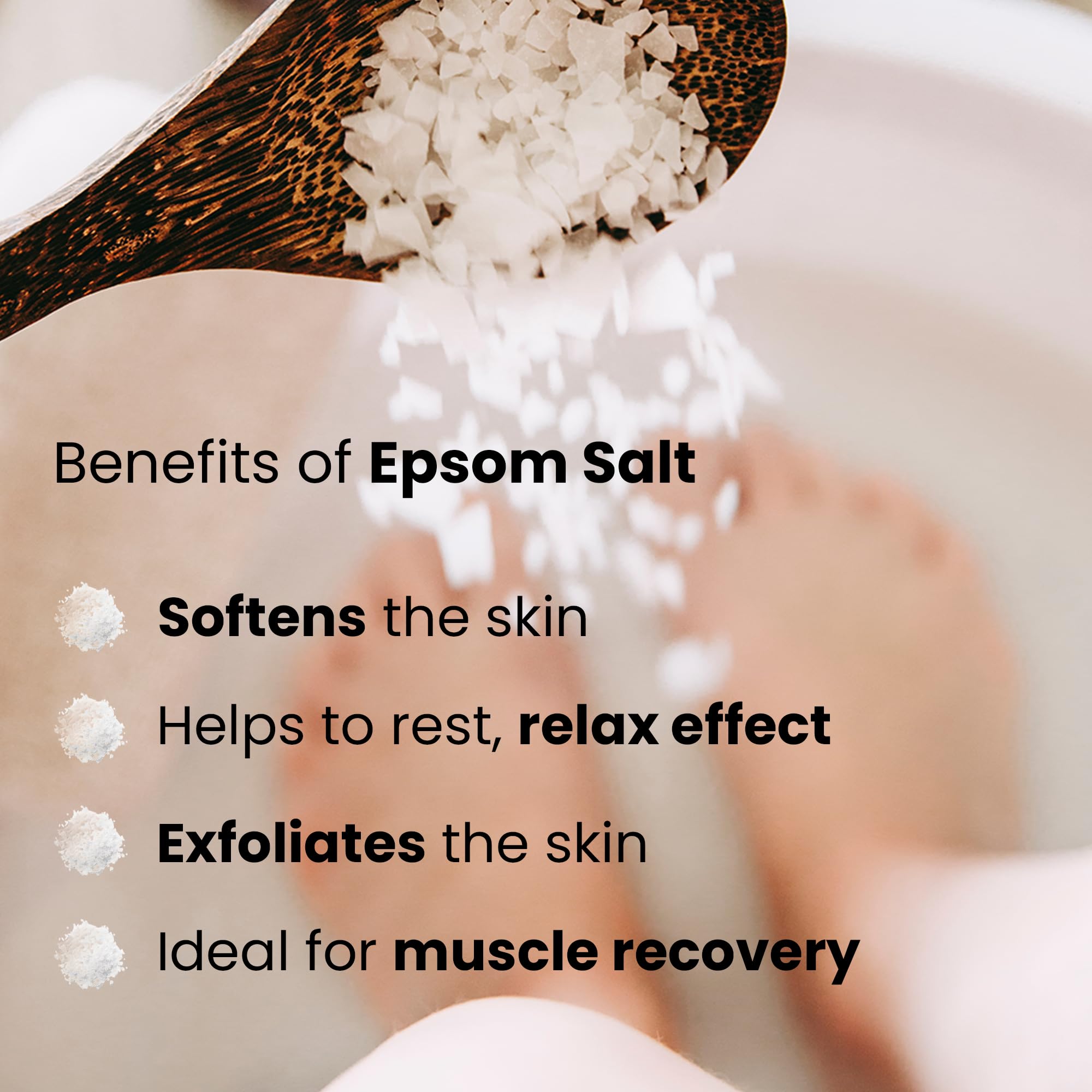 Epsom Salt, sól do kąpieli, uzupełnij skórę naturalnym magnezem, peelingiem do ciała, Detox i regeneracją witalności, 7000 g