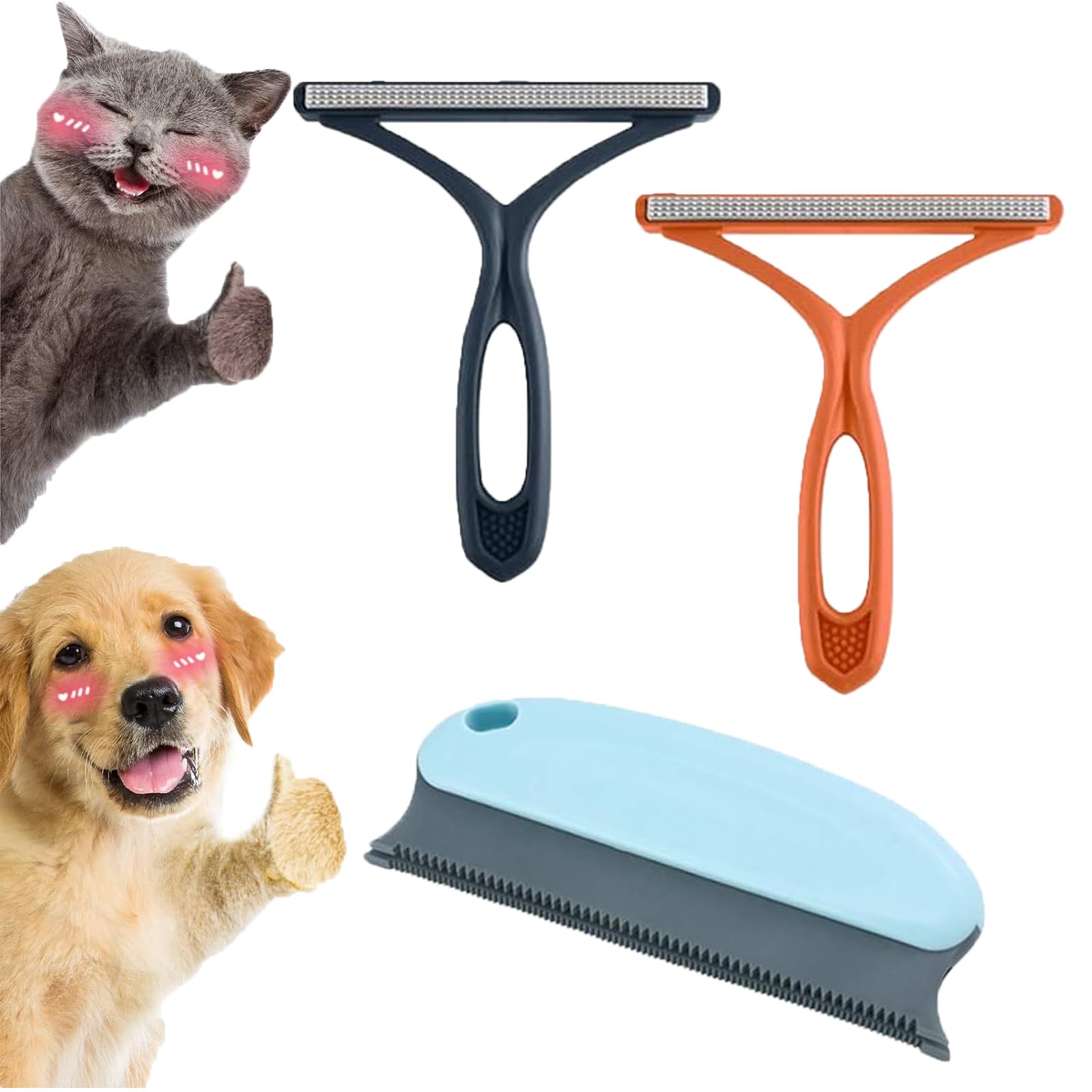 じ　抜け毛取りブラシ 犬 猫 ペット毛 掃除ブラシ カーペット クリーナー Amazon.co.jp: 猫 犬 抜け毛取りブラシ 毛取りクリーナー （3本セット