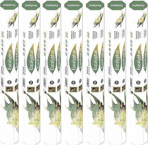 Miniatura 4 de ZED BLACK Varillas de incienso natural de eucalipto de alta calidad, 20 varillas por caja y 6 cajas en el interior (total 120 varillas), úsala en