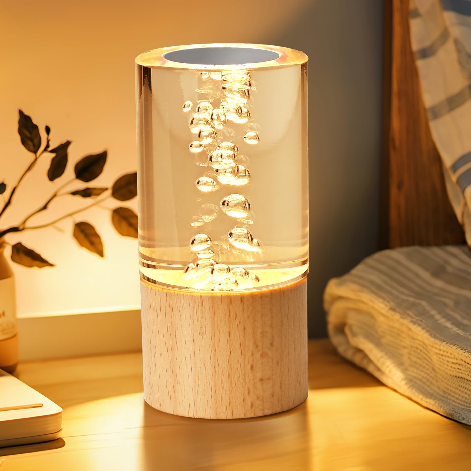 Amazon.co.jp : LED木製アクリルテーブルランプ、寝室のベッド Amazon.co.jp : LED木製アクリルテーブルランプ、寝室のベッド