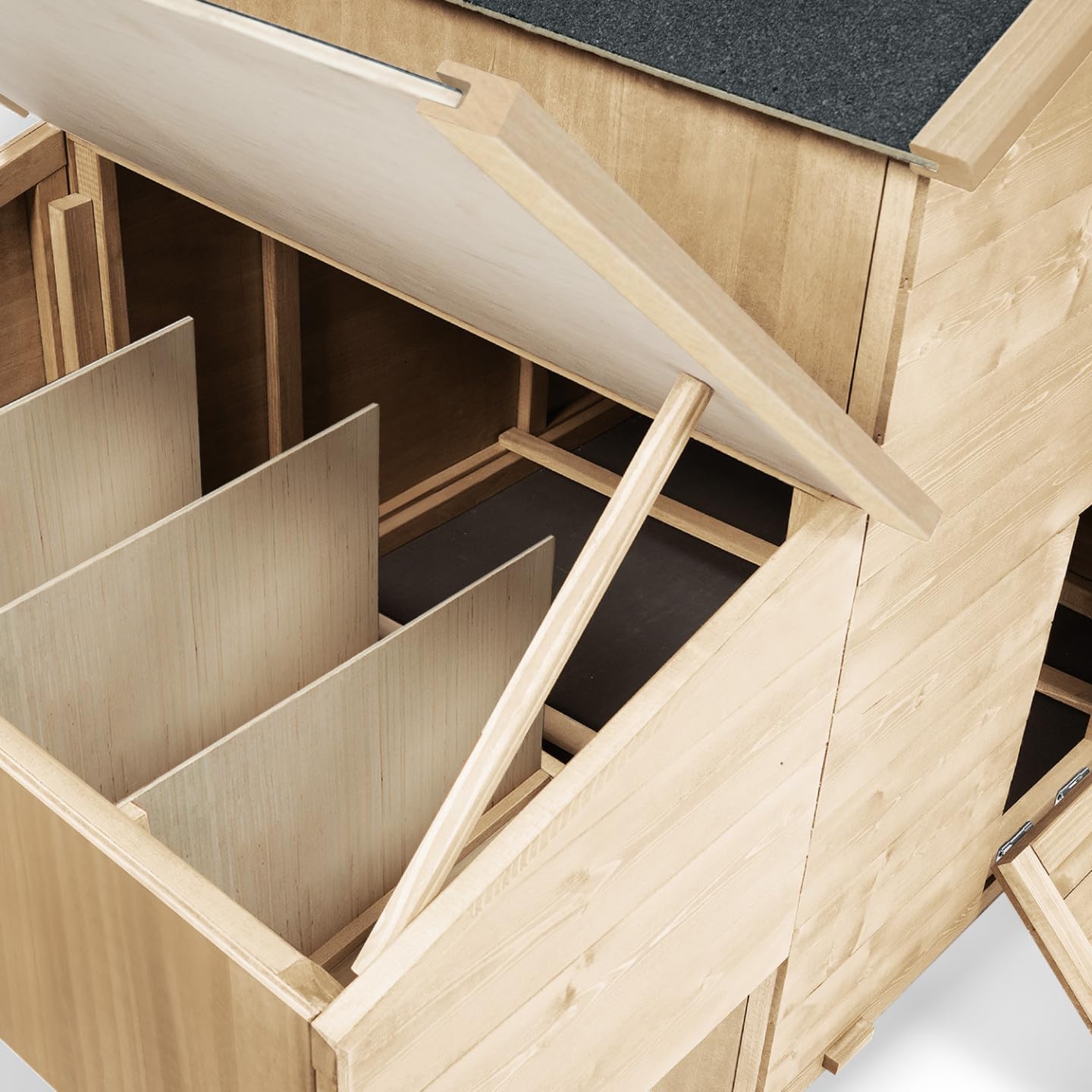 IDMarket - Poulailler Chalet XXL pour Poules avec pondoir en Bois