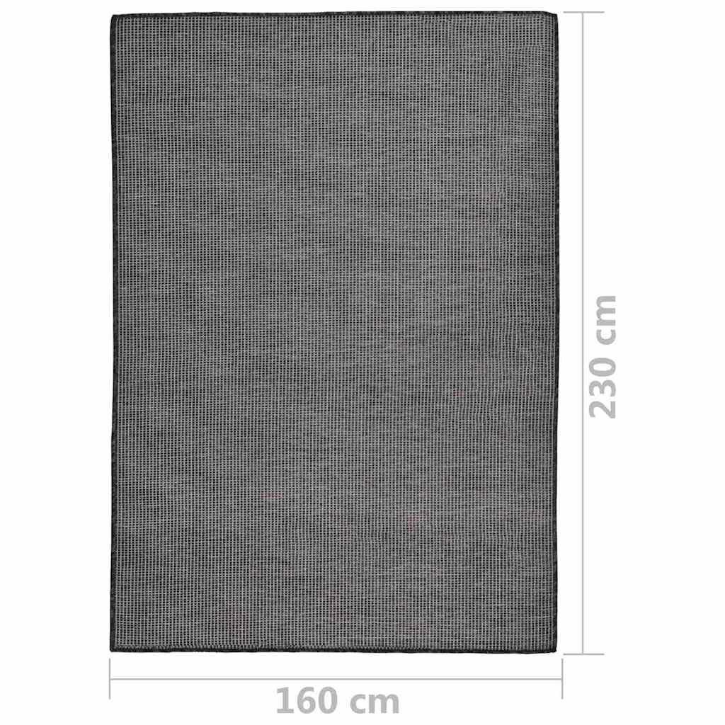 Tappeto per esterni, tessuto piatto, 160 x 230 cm, grigio