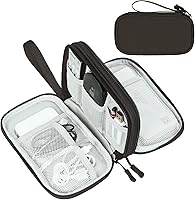 Vista 66 de FYY Organizador para cosas electrónicas, para viajes, para cables, cargadores, celular y auriculares, estuche portátil, impermeable, doble capa