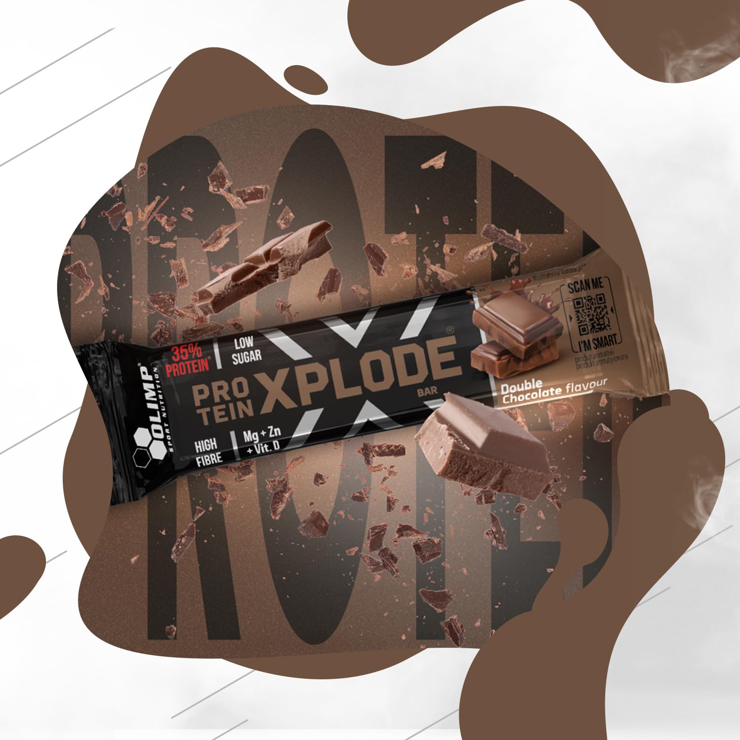 Olimp Protein Xplode Bar 25x40g - Double Chocolat