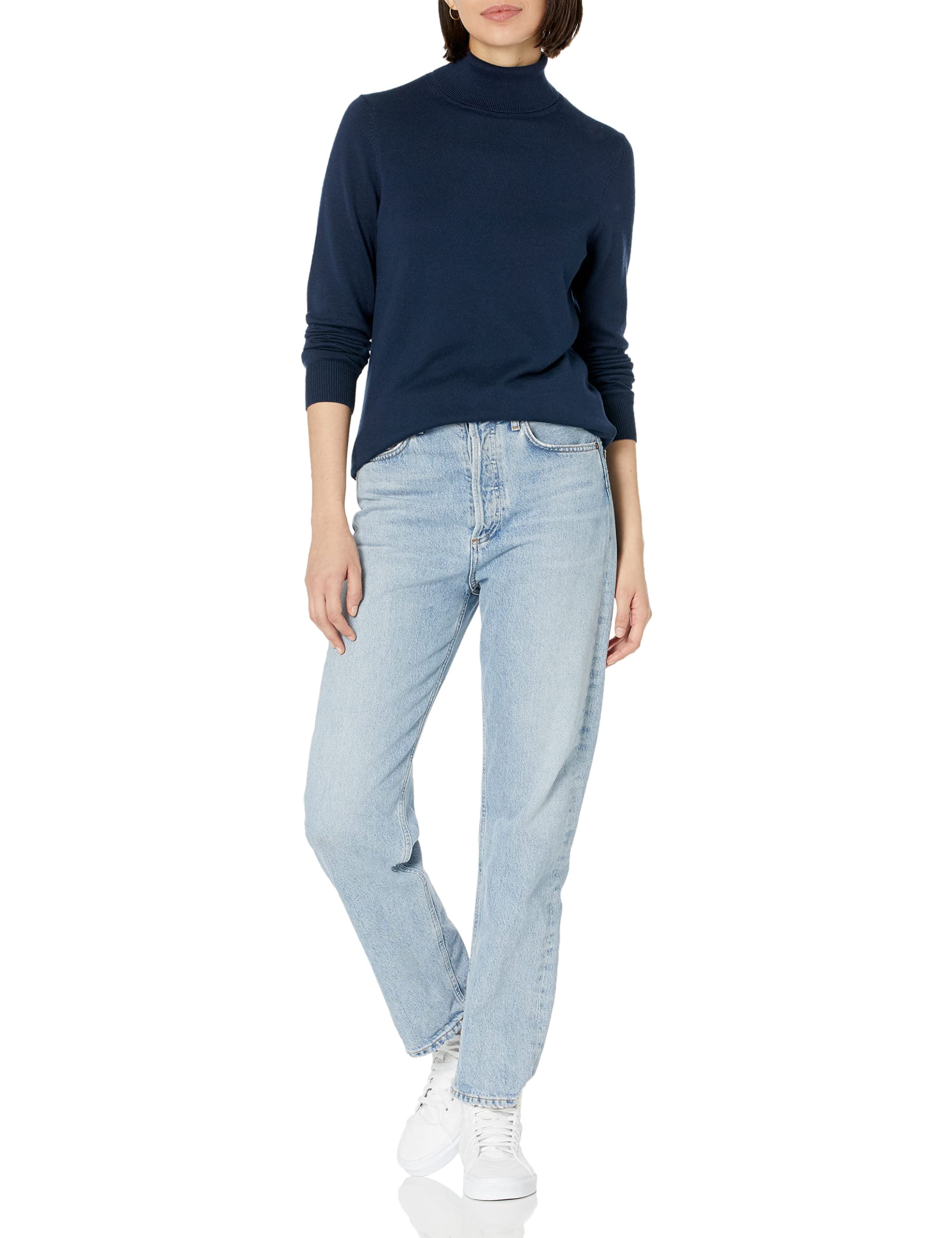 Amazon Essentials Maglione A Collo Alto E Maniche Lunghe Leggero con vestibilità Classica (Taglie Forti Disponibili) Donna