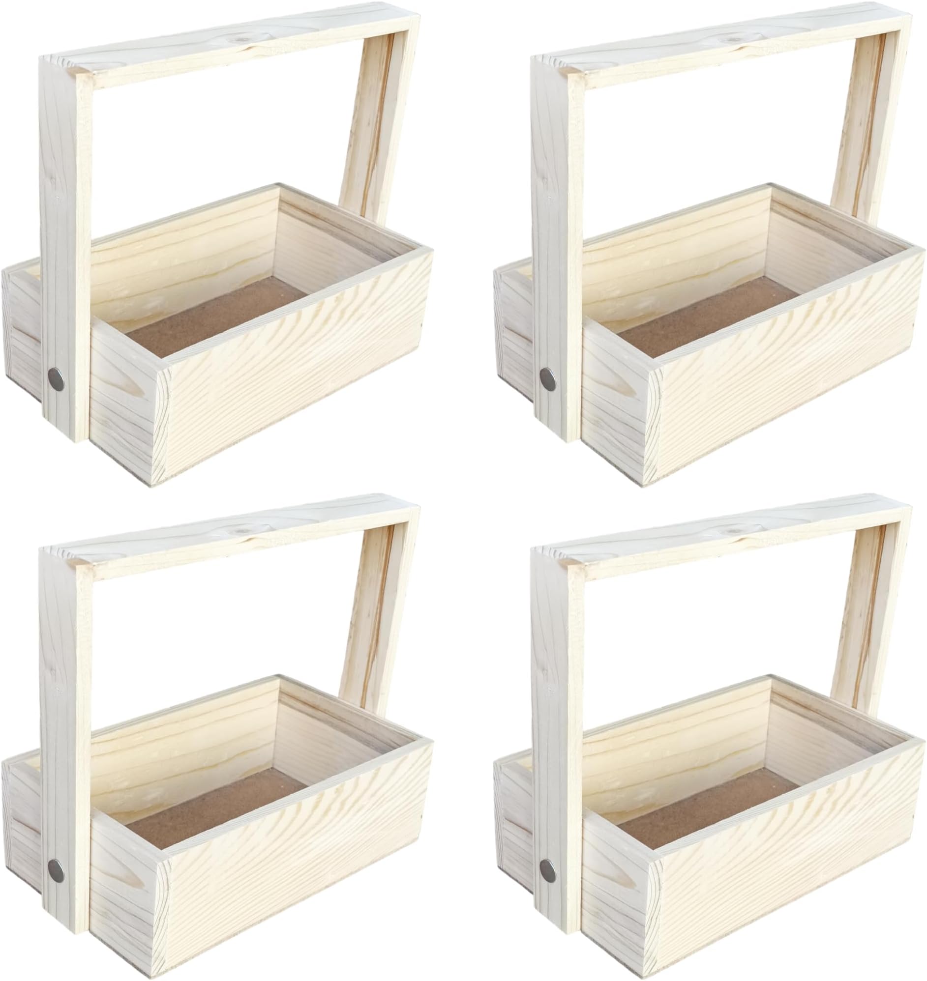 SiRiDecore wooden basket hamper for gift decoration empty House Hold Decorations Pine Wood Gifting Basket | Fancy Handmade Basket ideal for Gifting (Square Basket) Box 5x8x2.5 inch,pack of 4