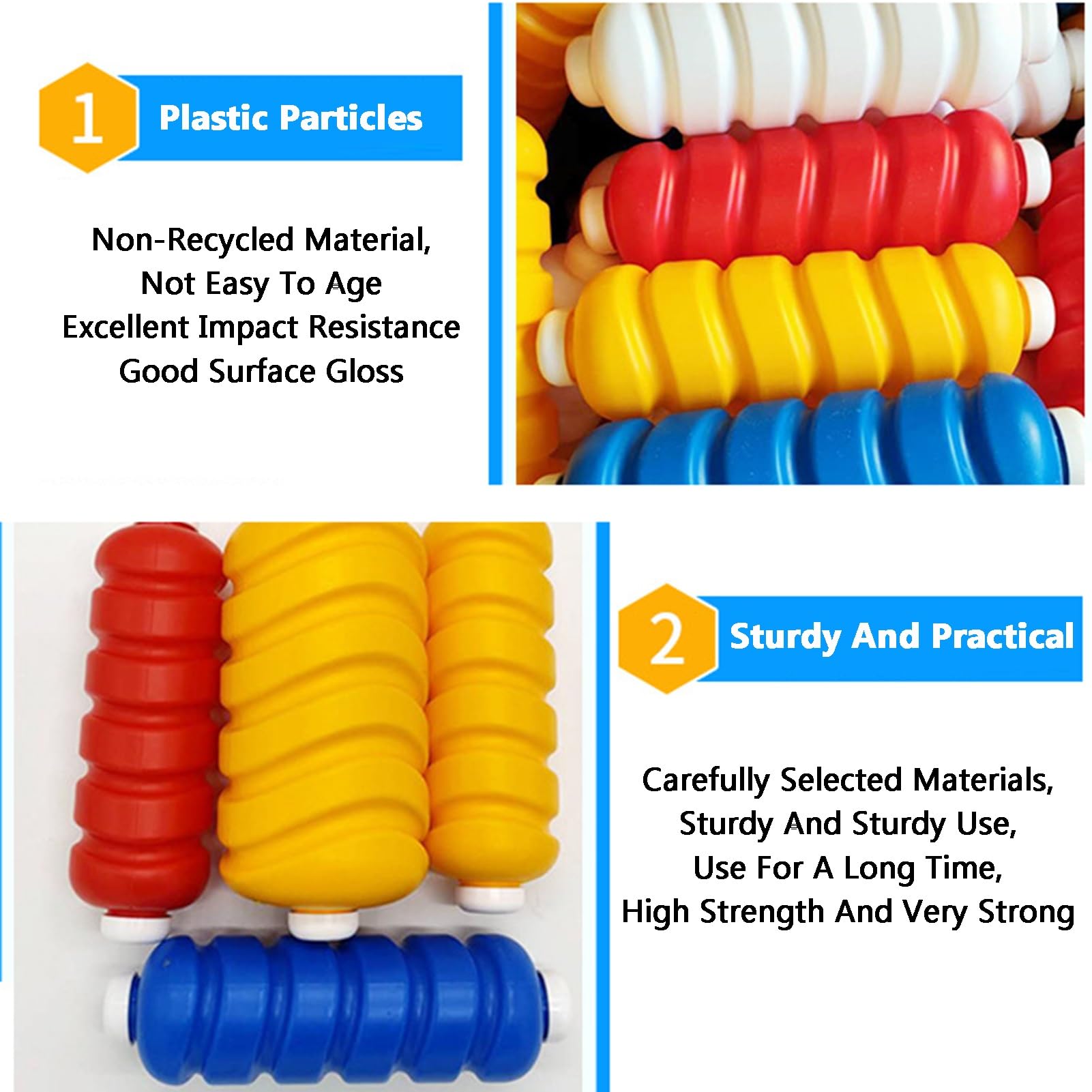 Kit di divisori per corsie da Piscina: 18 Metri (59,1 Piedi) di Corda Galleggiante di Sicurezza e Boe in plastica, Ideale per la Sicurezza in Piscina e per Il Nuoto agonistico.