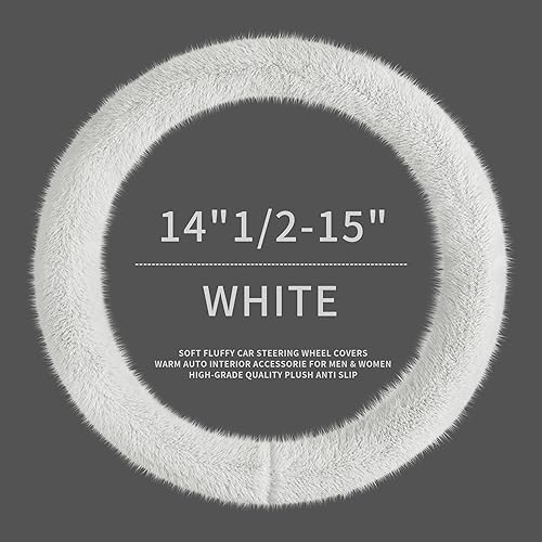 Miniatura 4 de Fundas mullidas de invierno para volante de automóvil, para mujer, cálida y bonita funda para volante de automóvil para sedán, SUV, súper suave y