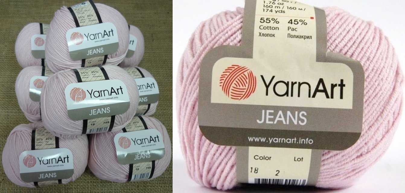 YarnArt El Örgü İpi JEANS, 18, 10x50 gr