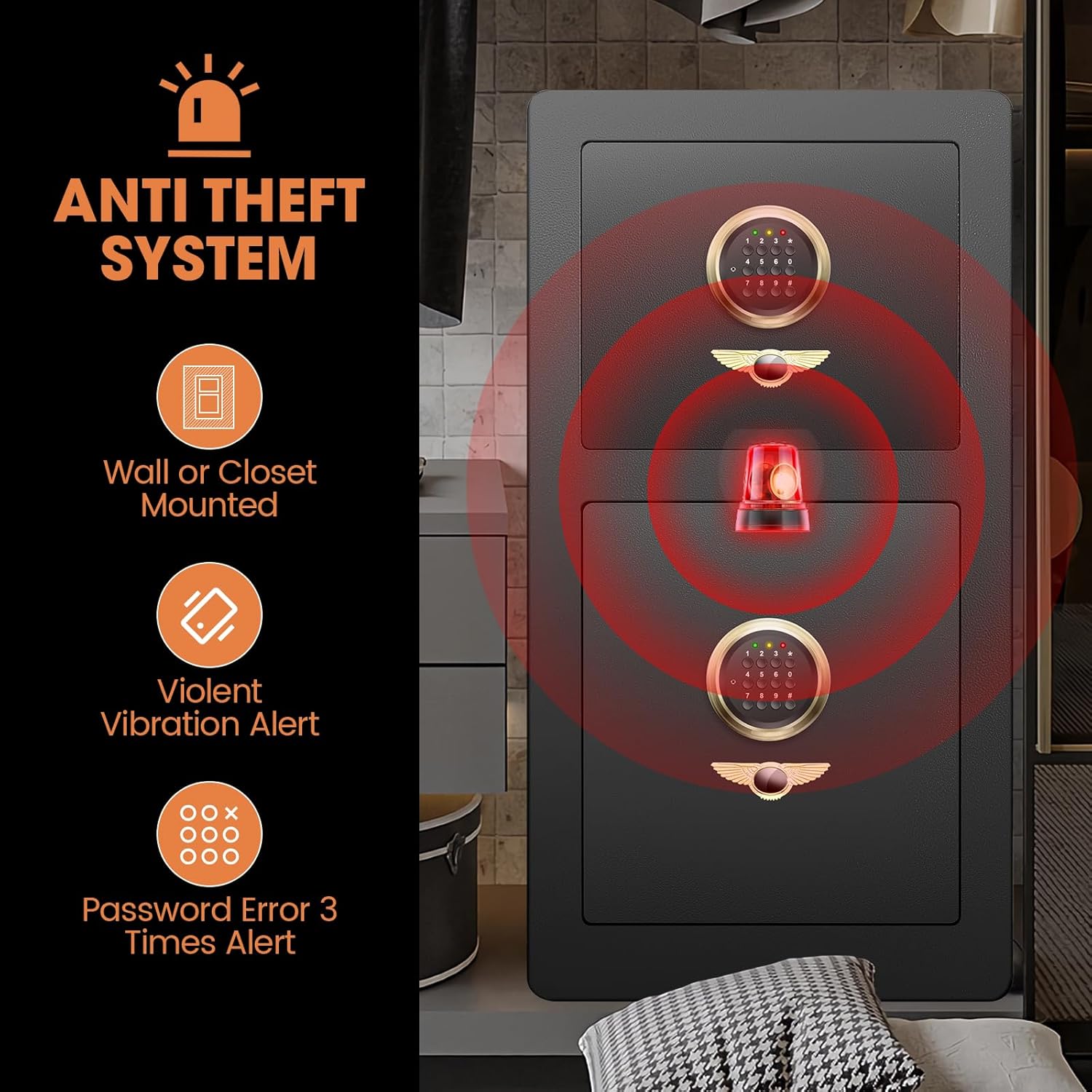 Image illustrating the anti-theft alarm system