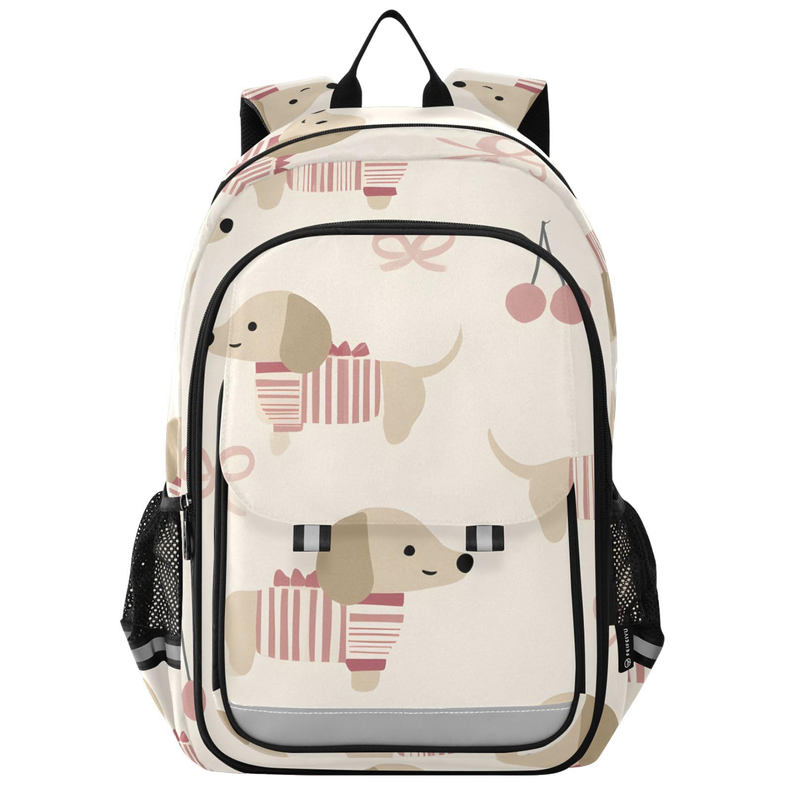 Mnsruu Sac à dos pour ordinateur portable 15,6" - Motif chien - Pour adolescentes et filles - Sac à dos de voyage léger pour le travail universitaire - 45 x 33 x 17 cm
