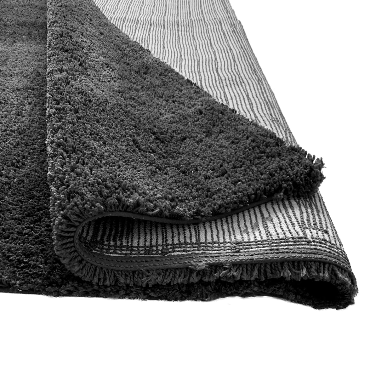 Meubletmoi Tapis 200 x 300 cm rectangulaire Shaggy à Poils Courts Doux Gris Anthracite pour Salon Chambre Salle à Manger – Ambiance Minimaliste et Moderne – Cosmos