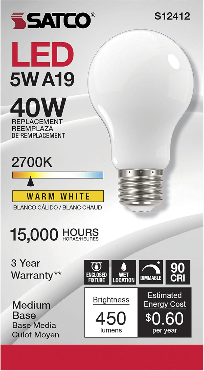 Satco - S12412 - Light Bulb - Soft White