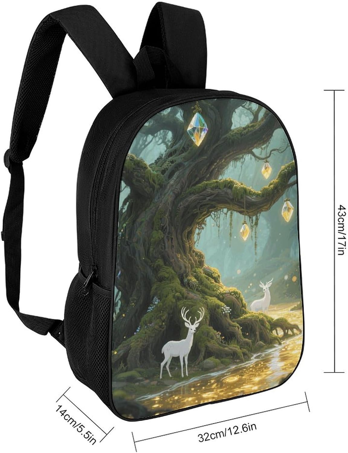 Fantasy Big Tree Large Backpack for Work, 17 Inch Laptop Bag image 2