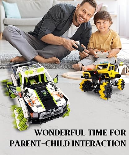 Miniatura 8 de Kits de construcción de camioneta con control remoto para adultos, juguetes técnicos de bloques de construcción de automóviles todoterreno, regalo