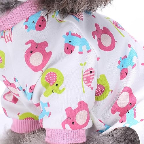 Miniatura 6 de Paquete de 2 pijamas suaves para perros y gatos, pijamas suaves de algodón para cachorros, monos para mascotas, mamelucos acogedores para perros y