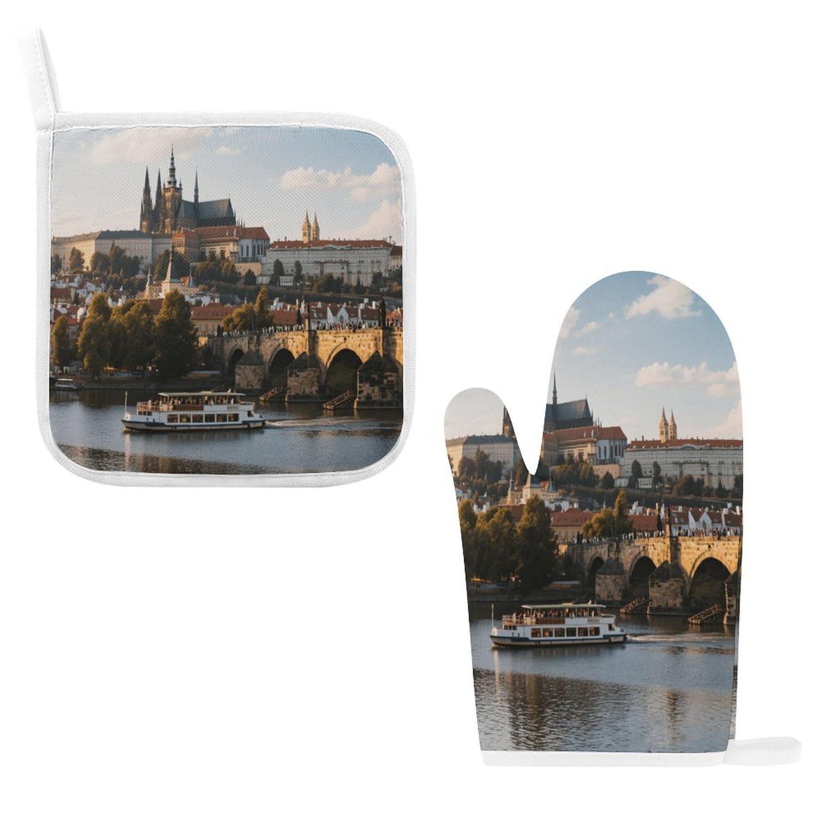 Fodpand Style Prague Castle Oven Mitts And Pot Holders Sets