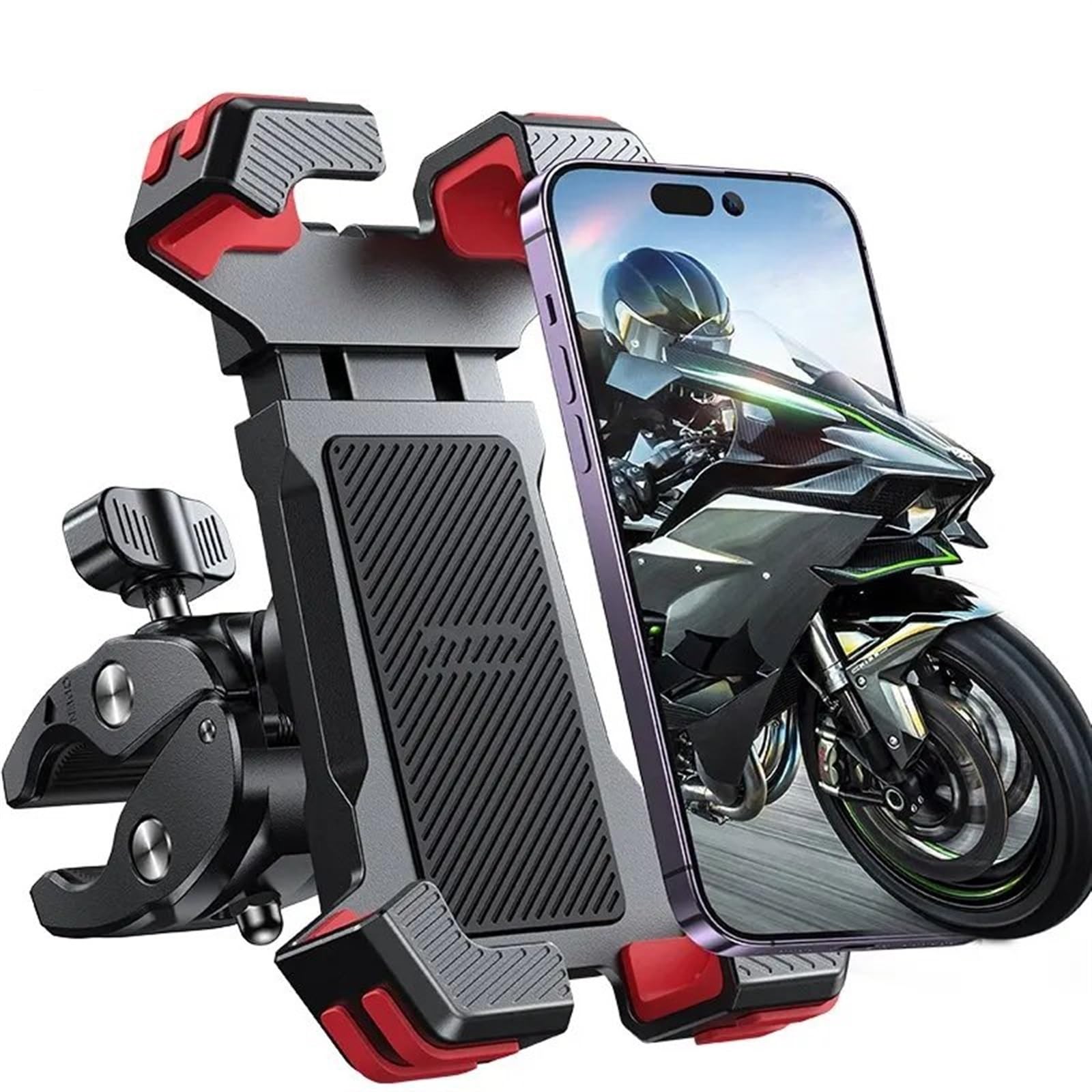 Support Navigation Moto Support Téléphone pour Moto Adapté Aux Téléphones 4.7 À 6.8 Pouces Installation Verrouillage 1s pour Vélo Scooter ATV/UTV