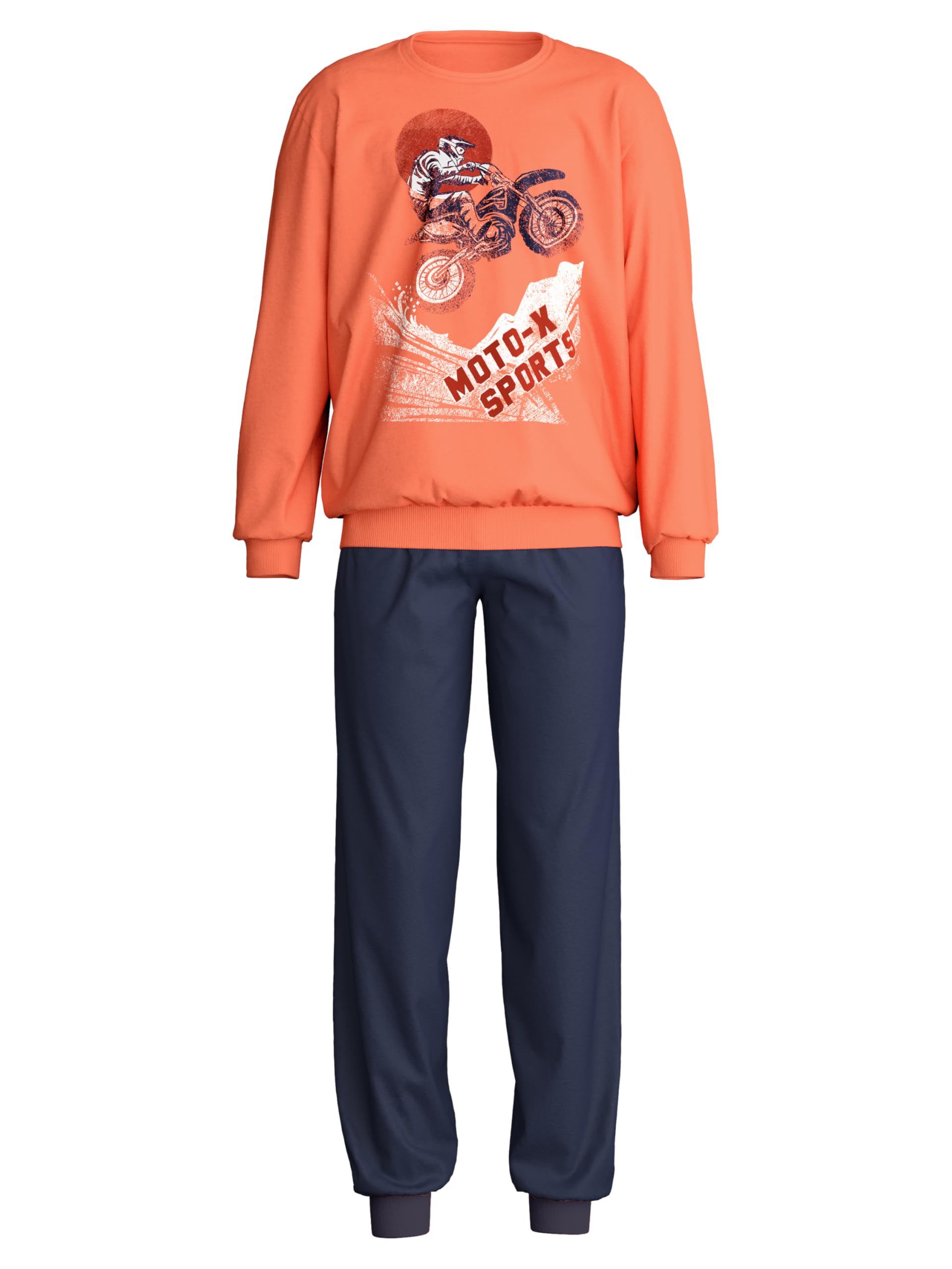 CALIDA Kids Bündchen-Pyjama Kinder | Schlafanzug aus Baumwolle, atmungsaktiv, pflegeleicht, mit weichen Bündchen