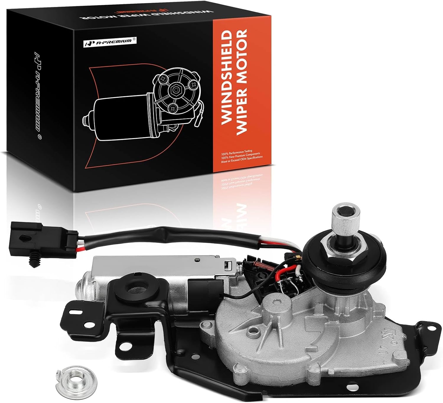 A-Premium Rear Windshield Wiper Motor Compatible with Ford Escape 2001-2007 & Mercury Mariner 2005-2007 & Mazda Tribute 2001-2006, Sport Utility, 3-Pin, Replace# 4L8Z17508AB