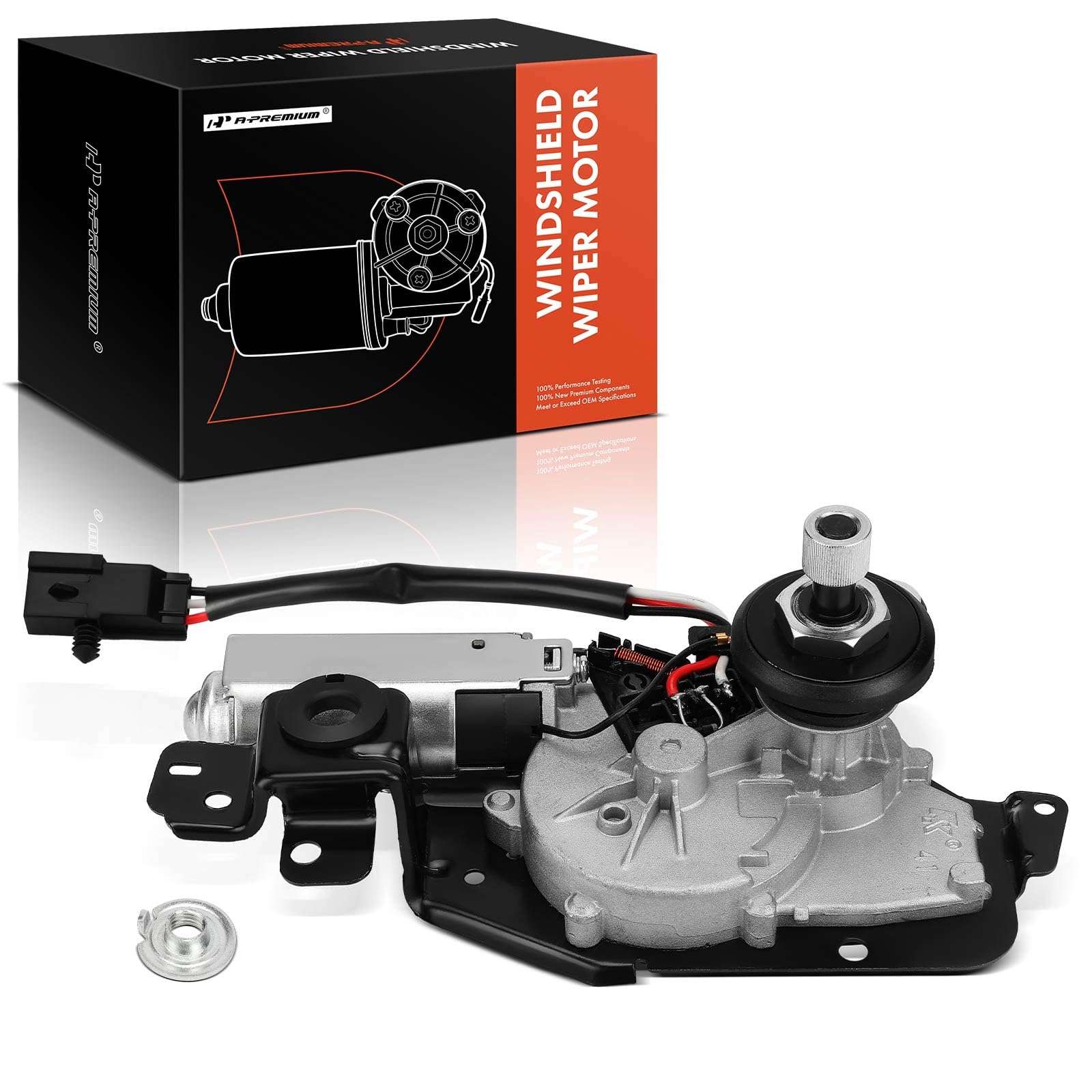 A-Premium Rear Windshield Wiper Motor Compatible with Ford Escape 2001-2007 & Mercury Mariner 2005-2007 & Mazda Tribute 2001-2006, Sport Utility, 3-Pin, Replace# 4L8Z17508AB