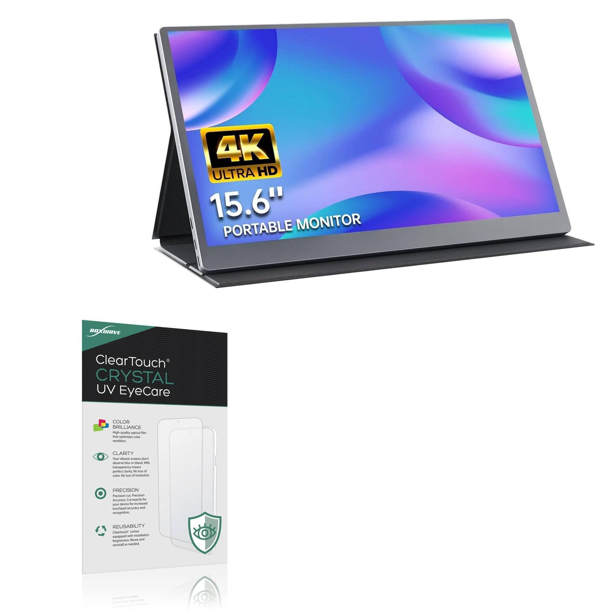 BoxWave Screen Protector Compatible With Upperizon Portable Gaming Monitor (18.5 in) - ClearTouch Crystal Anti-UV EyeCare (2-Pack), Filters out Harmful Blue Light Reduce Fatigue