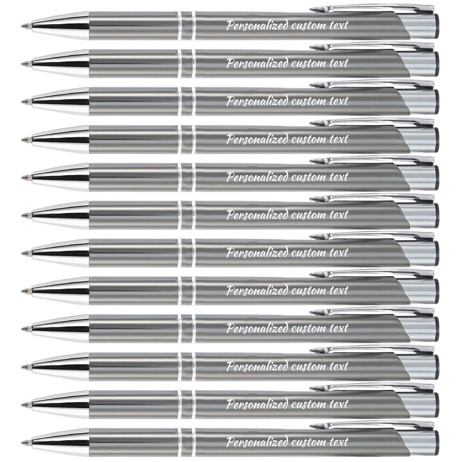 KOLOWKO Personalized ballpoint pen with name or greeting, customized pen, 0.5mm black ink, suitable for men women office school business promotion wedding ballpoint pen gift