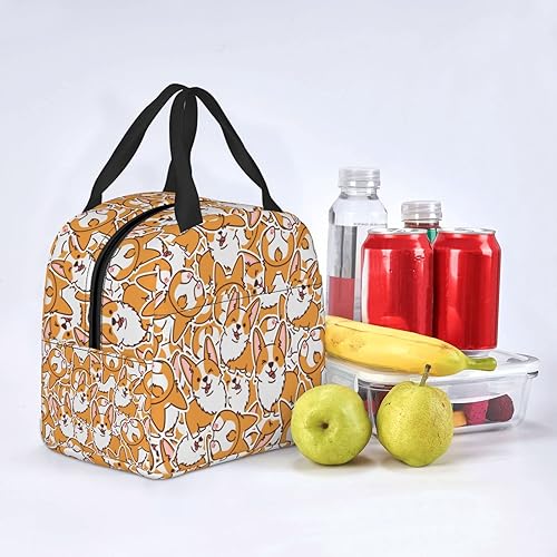 Miniatura 8 de Corgi - Lonchera aislada para perros, reutilizable, para adolescentes, niñas, mujeres, hombres, escuela, picnic, oficina, trabajo