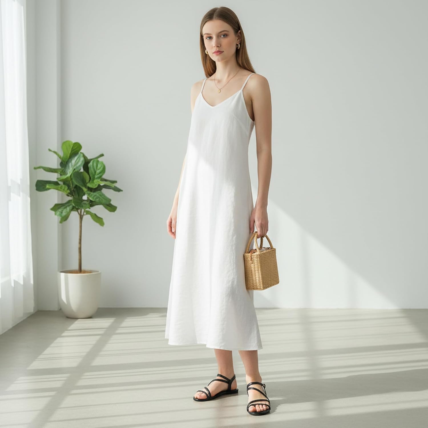 Mtzyoa Women Flat Sandals Dressy Strappy Gladiator Summer Ankle Strap Nude Open Toe Comfortable Wedding Casual Leather Ladies Party Trendy Vacation - Image 2