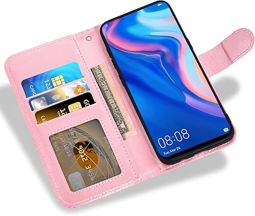Miniatura 4 de Asuwish Funda de teléfono para Huawei Y9 Prime 2019Honor 9XP Smart Z con protector de pantalla de vidrio templado y cubierta de cartera de encaje,