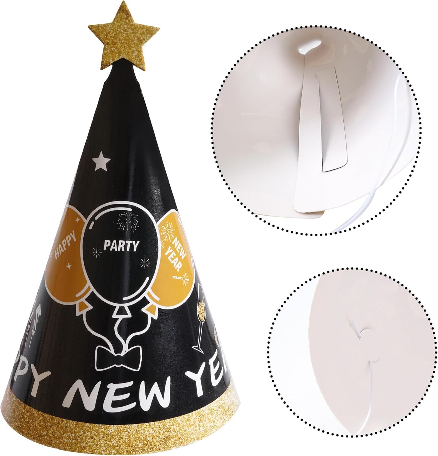 New Years Eve Party Supplies 2026 Party Decorations Happy New Year Eve Favors Include Hats Glasses Necklace and Blowers for 2026 Decors Photo Props - Image 3