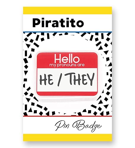 Miniatura 3 de Acrylic Hello My Pronouns are HETHEY pronoun pin 40x30mm
