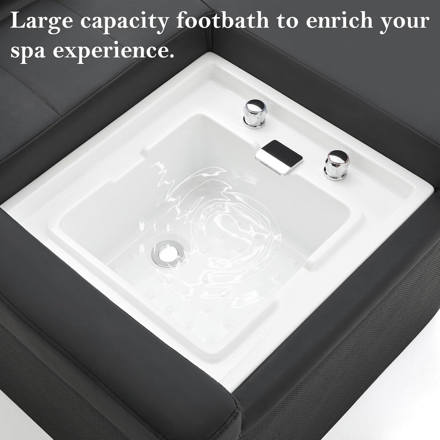 Massage Bed with Shampoo Bowl - Professional Head Spa Equipment for Beauty Salons, Adjustable Backwash Unit with Foot Bath Function, Beauty Bed, Black