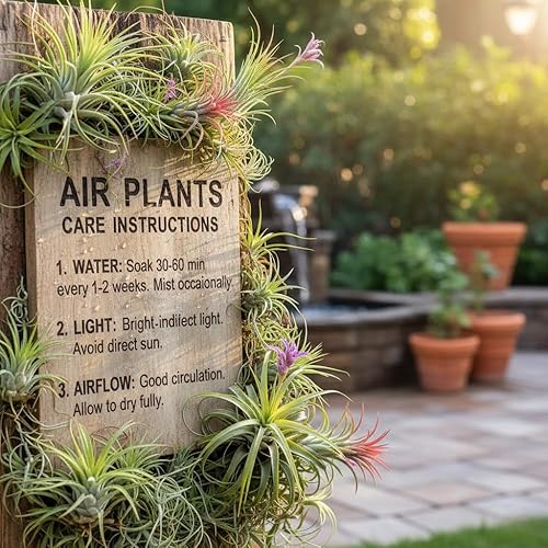 Miniatura 4 de Tillandsia Air Plants, paquete de 12 plantas de aire de interior vivas, plantas de interior Tillandsia con poca luz para terrarios y exhibiciones