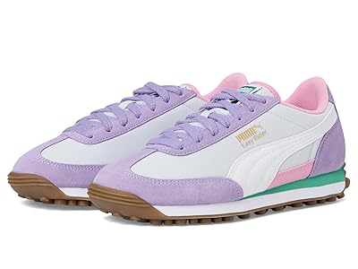 PUMA Kids Easy Rider (Big Kid) Kids Shoes Silver Mist/Puma White : 5 Big Kid M, Leather